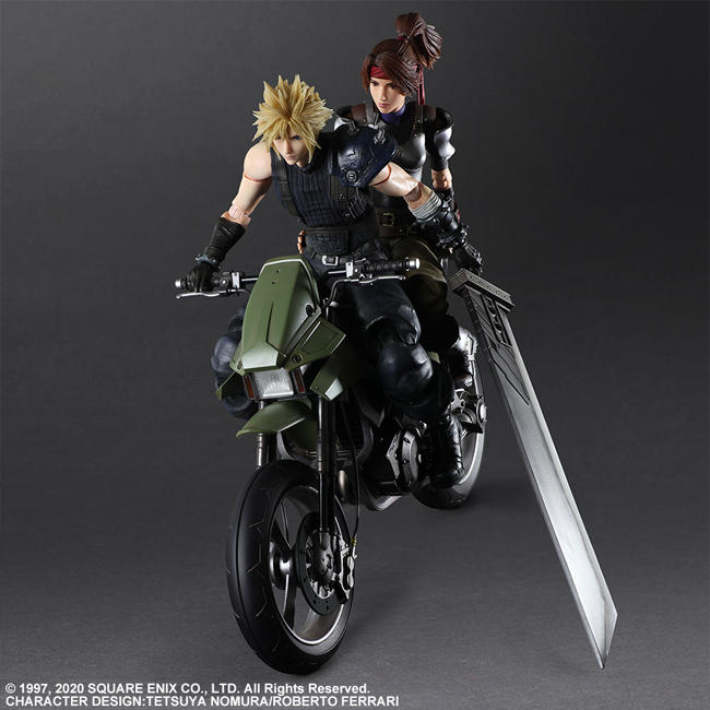 Jessie Rasberry Cloud Strife Motorcycle FF Final Fantasy XII REMAKE PLAY ARTS Kai Figure SQUARE ENIX