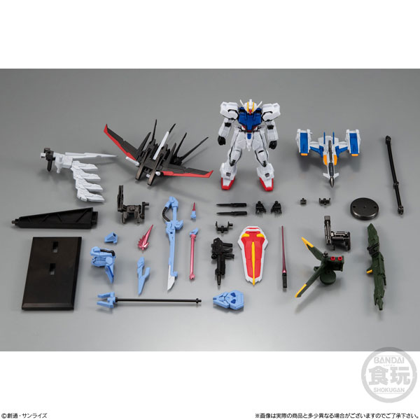 GAT-X105+AQM/E-YM1 PERFECT STRIKE GUNDAM & FX-550 SKYGRASPER Candy Toy G FRAME Figure EX03 BANDAI