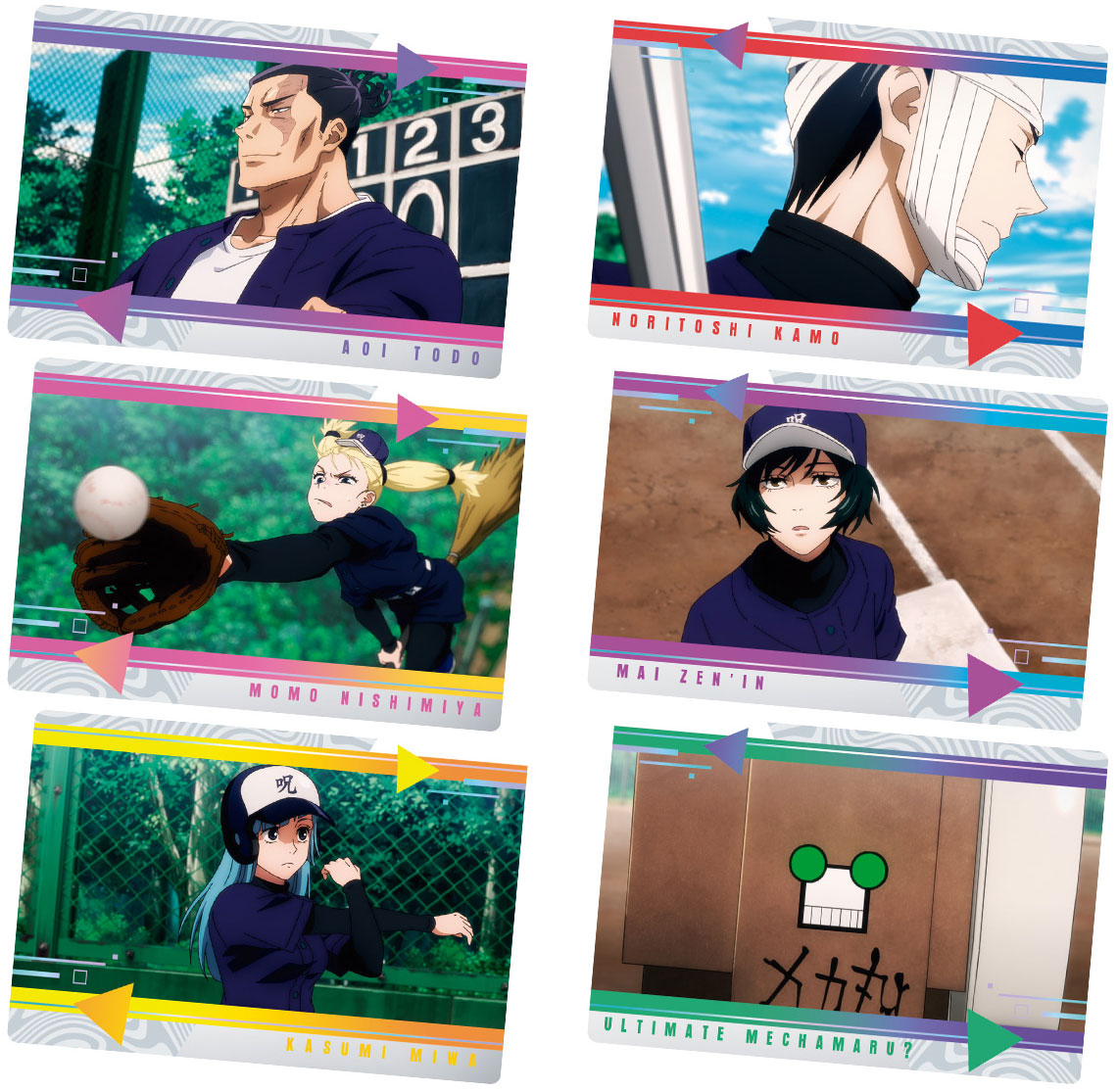 Wafer Cards Vol.4 Jujutsu Kaisen Metallic Plastic Card Candy Toy BANDAI