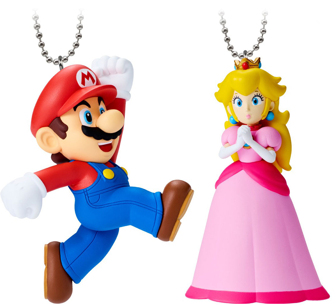 SUPER MARIO Mascot Charm Collection 2 mini Figure Key Cahain Candy Toy Nintendo BANDAI
