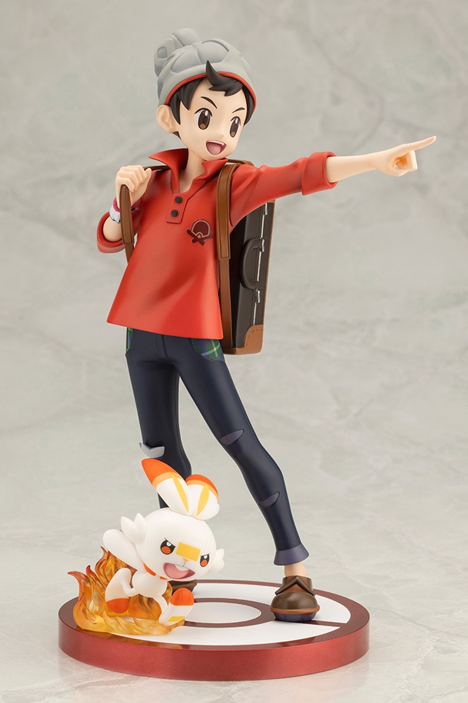 Pokémon MASARU Victor with Scorbunny Figure ARTFX J STATUE KOTOBUKIYA