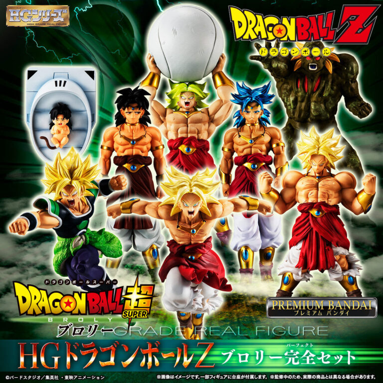 Kit 2 Bonecos Goku - Vegeta Super Saiyan + Broly Super Sayaj