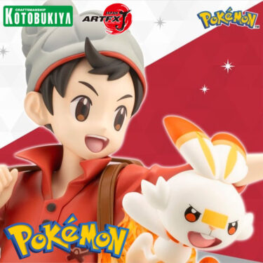 Pokémon MASARU Victor with Scorbunny Figure ARTFX J STATUE KOTOBUKIYA